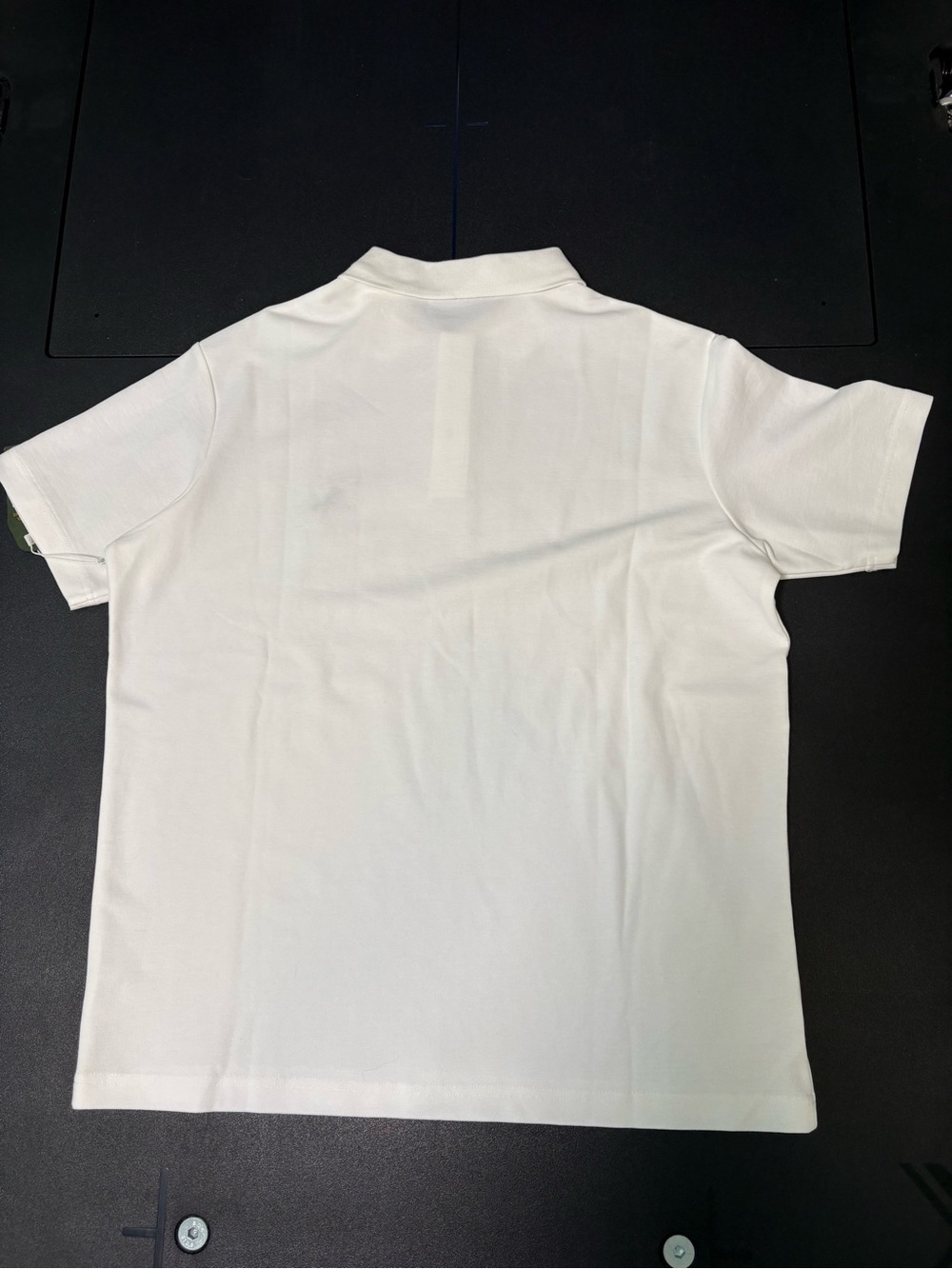 Men's White Short-Sleeve Polo with Small Embroidered Motif - Picture 7 of 9